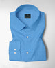 Dresden Blue Cotton Linen Shirt Plus size Cotton Shirt For Men