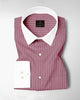 Polignac Pink and Salt White Pinstripes Designer Cotton Shirt