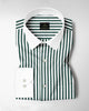 Everglade Forest Green Candy Stripes Designer Cotton Shirt