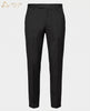 Graphite Gray Wool Blend Slight Stretch Tweed Stripes Pant