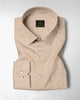 Buckskin Cream and Milk White Gingham Shepherd Checks 2 Ply Giza Cotton Shirt