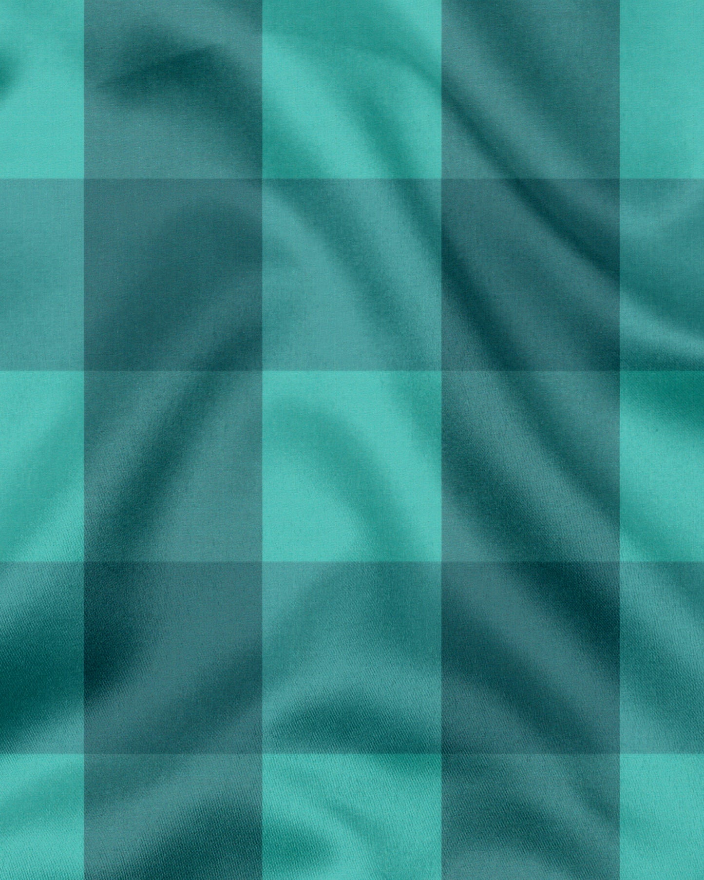 Billiard Green and Biscay Green Buffalo Checks Cotton Shirt
