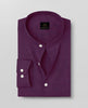 Gloxinia Purple Two Toned Mandarin Collar Premium Oxford Cotton Shirt