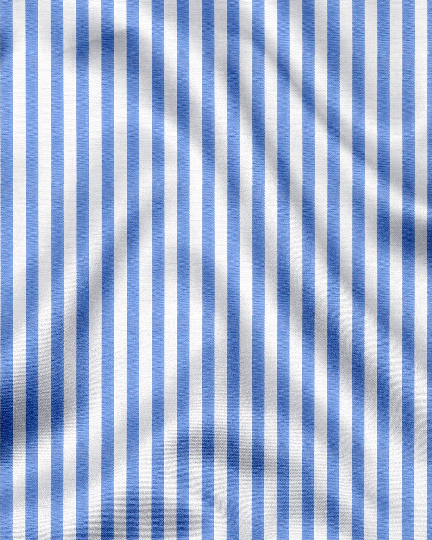 Robbia Blue And Milky White Stripes Oxford Structured Designer Cotton Shirt
