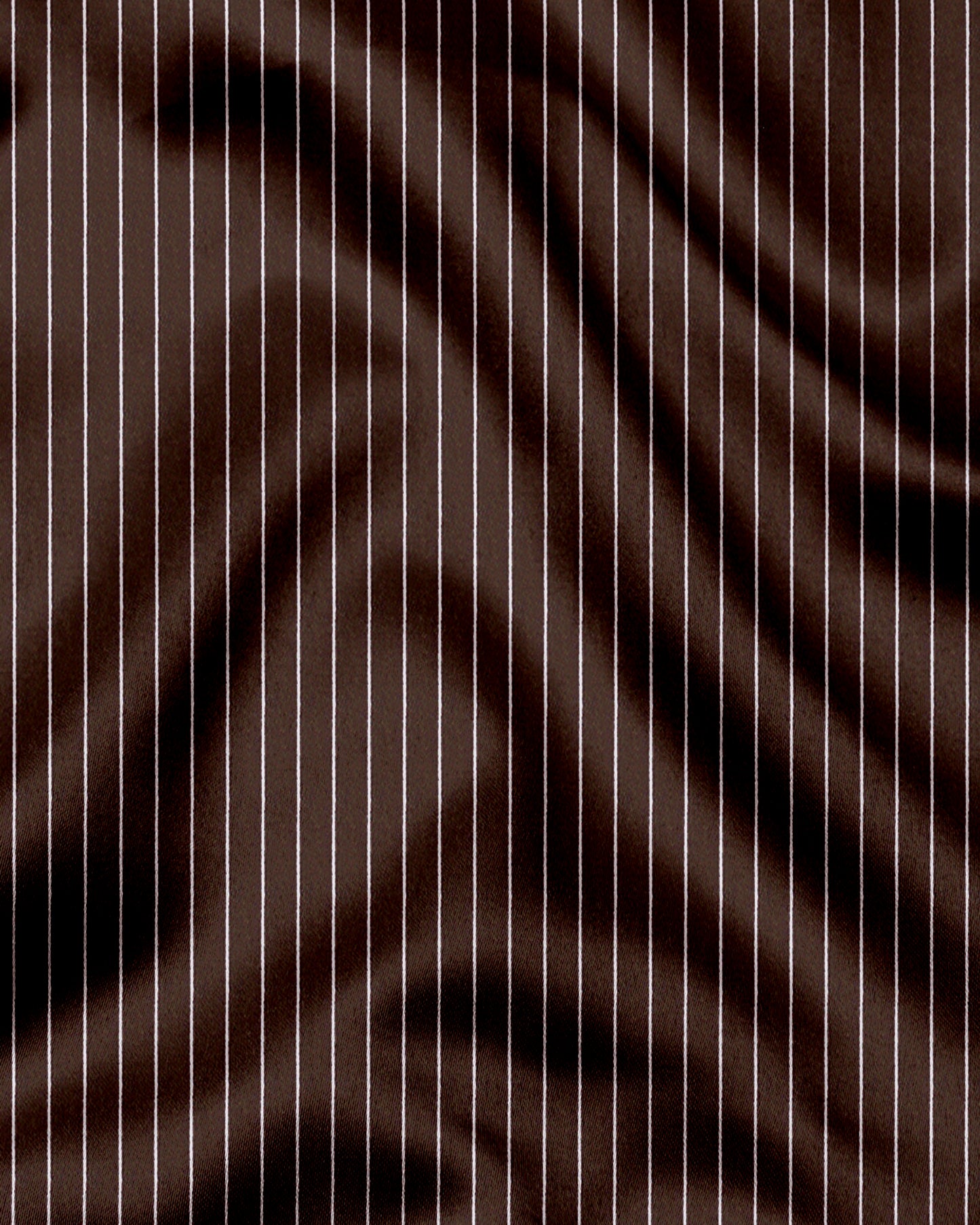 Truffle Brown and Salt White Pinstripes Cotton Shirt