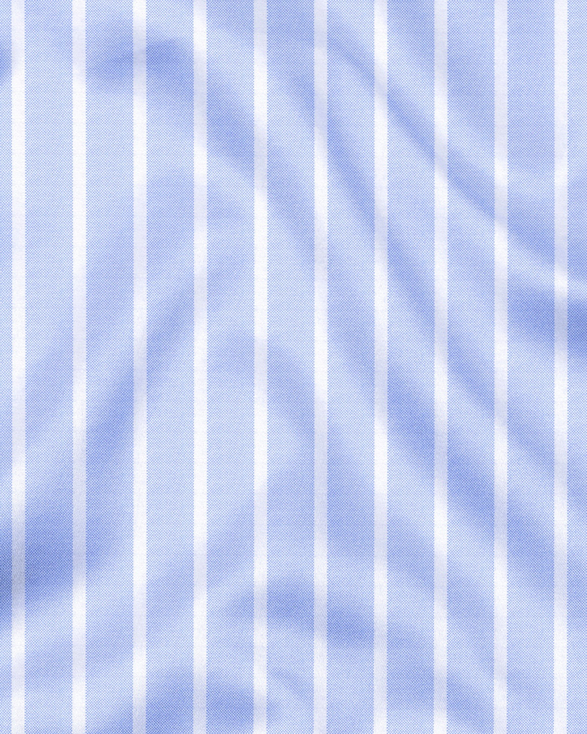 Brunnera Blue and Flash White Chalk Stripes Oxford Cotton Shirt
