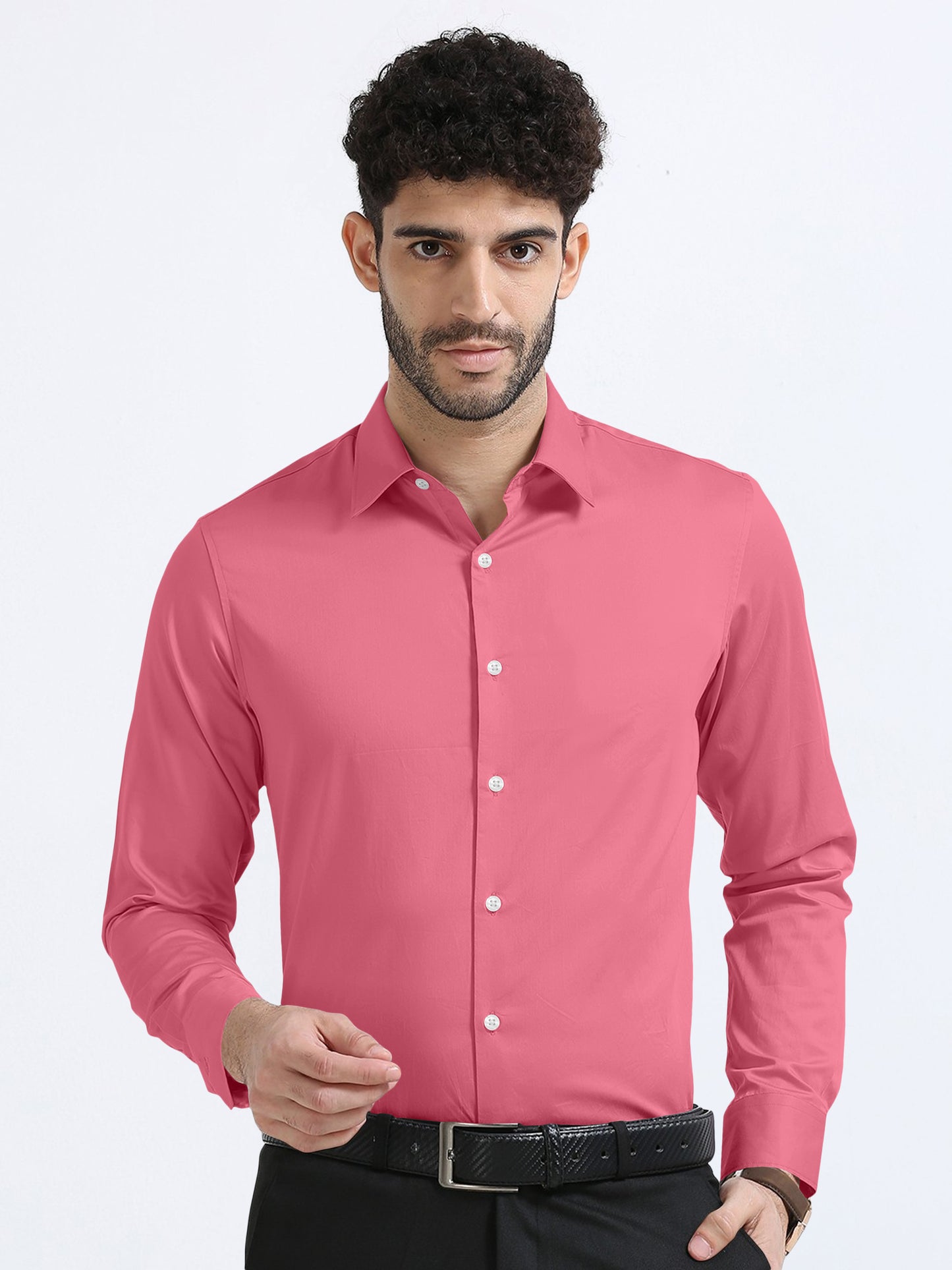 Salmon Pink Giza Cotton Shirt
