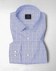Ethereal Blue and Frost White Checks Cotton Shirt