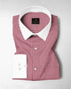 White and Maroon Gingham Checks Designer Cotton Shirt