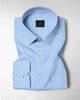 Prescot Sky Blue and White Ninja Kunai Star Shuriken Printed Cotton Shirt