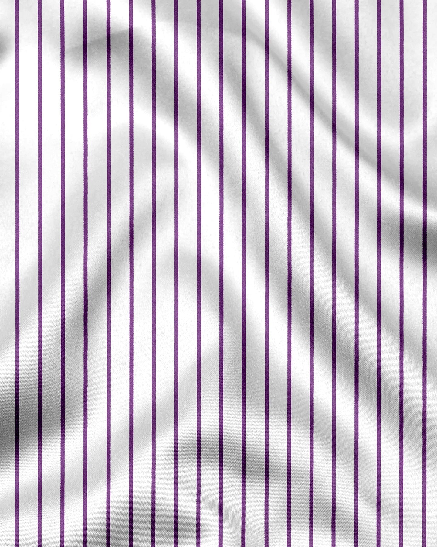 White and Dahlia Purple Stripes Cotton Shirt