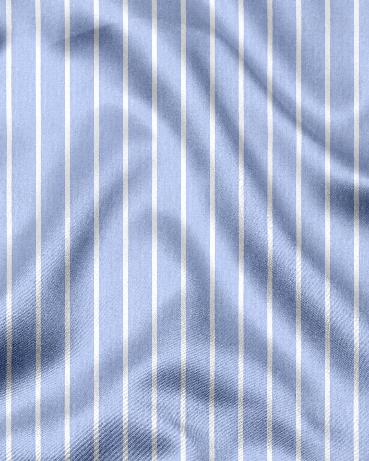 Ethereal Blue and White Stripes Cotton Shirt