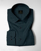 Mallard Green and Raven Black Pinstripes Oxford Cotton Shirt