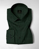 Cedar Green and Raven Black Pinstripes Oxford Cotton Shirt