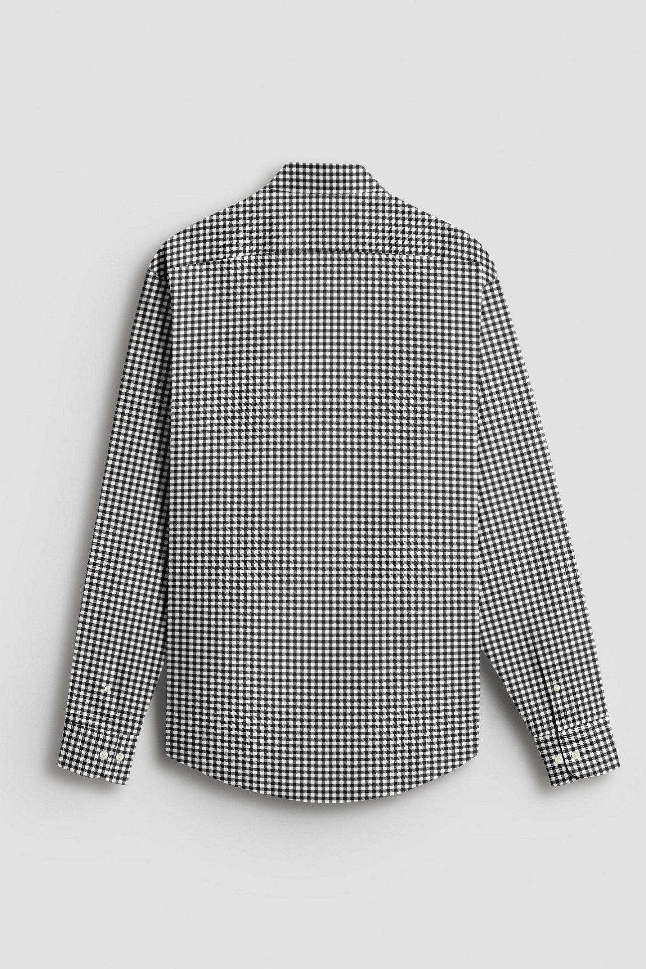 White With Jade Black Gingham Checks Cotton Shirt