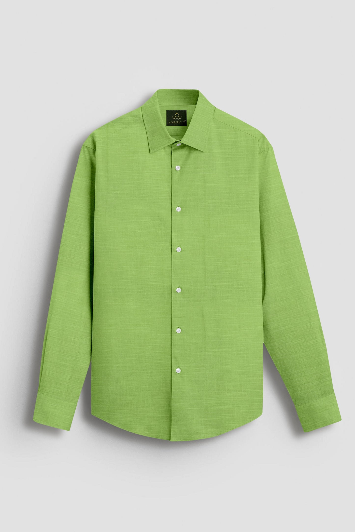 Piquant Green Cotton Linen Shirt