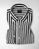 White and Jet Black Chalk Stripes Cotton Shirt