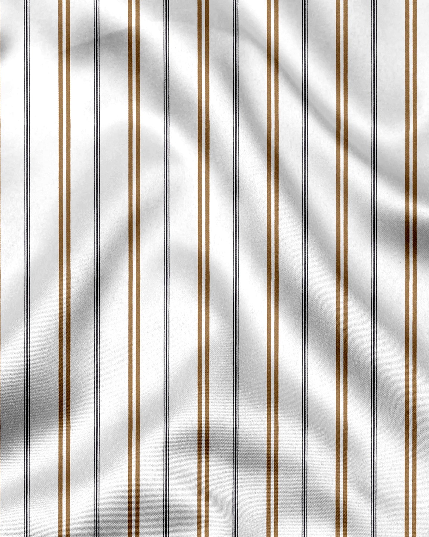 White with Dachshund Brown and Black Stripes Cotton Shirt