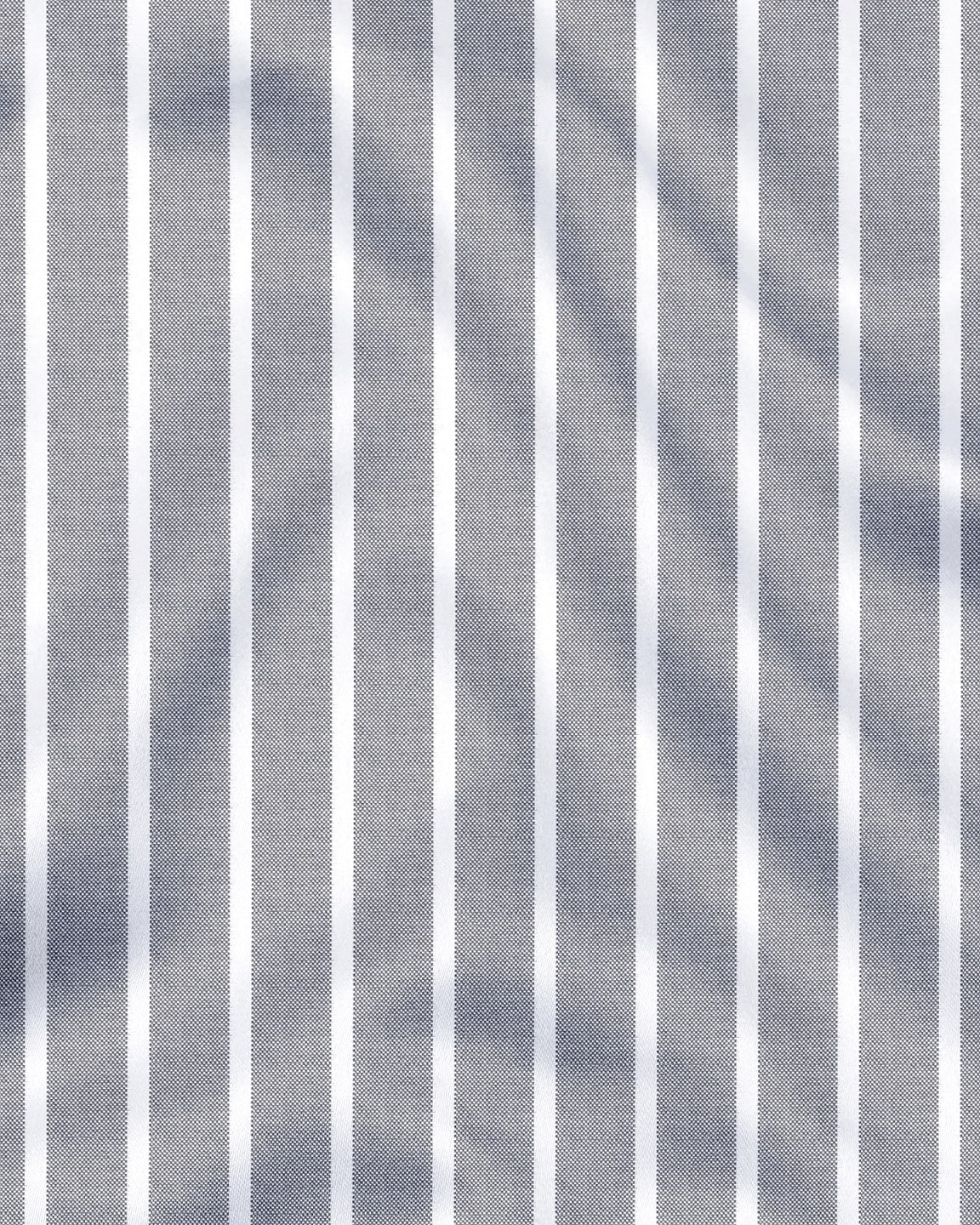 Mirage Gray and Flash White Chalk Stripes Oxford Cotton Shirt