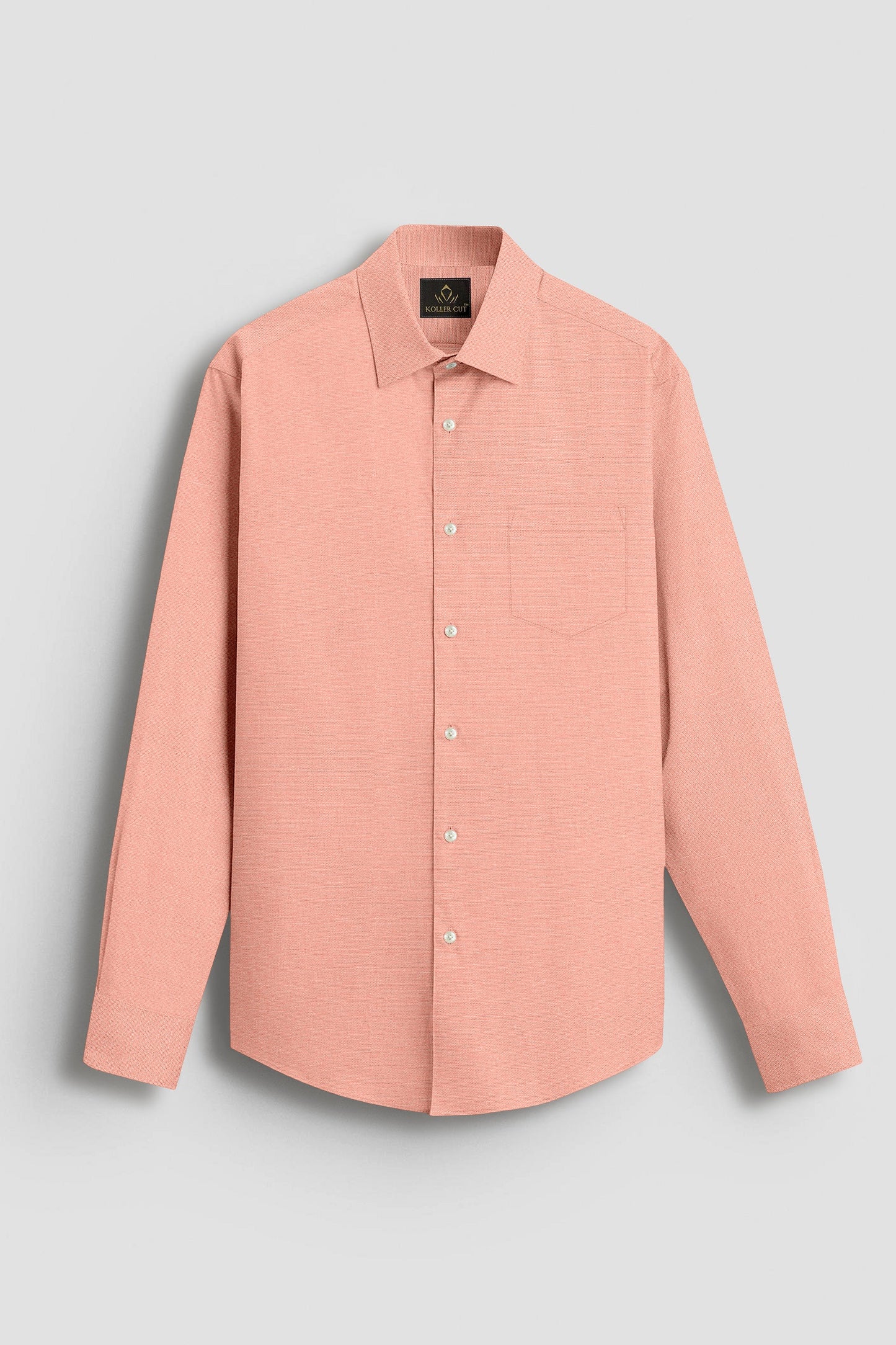 Tropical Peach Luxurious Linen Shirt