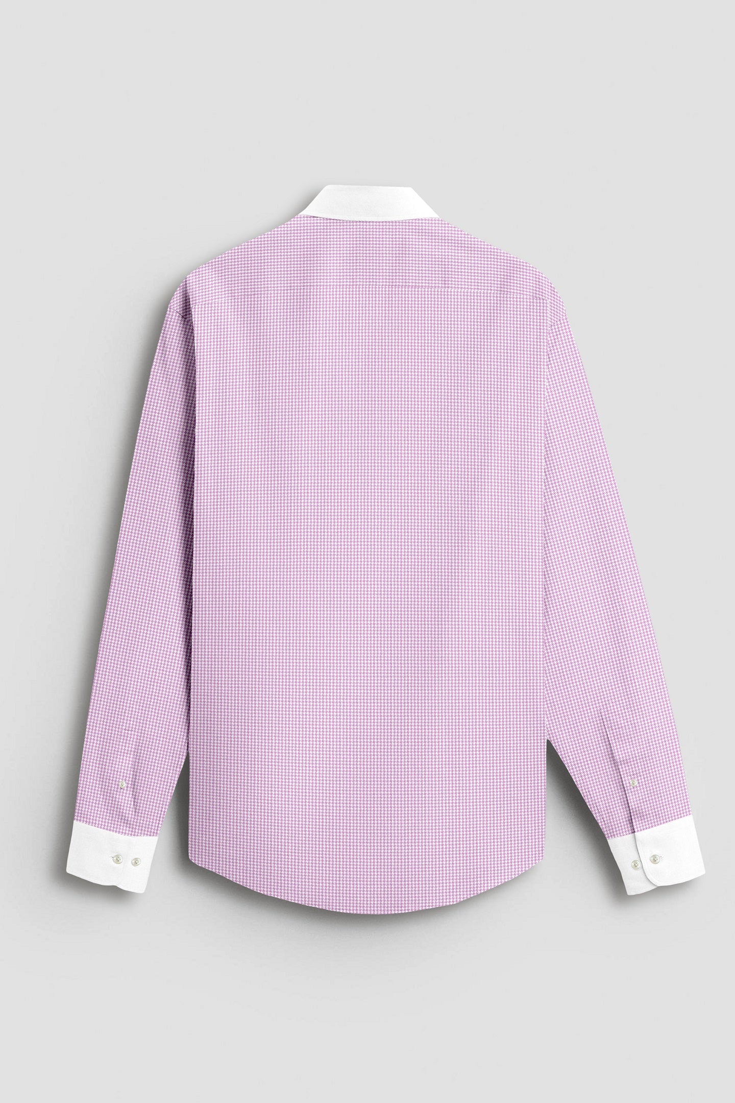 Lavender Pink and White Ninja Shuriken Printed Designer Cotton Shirt