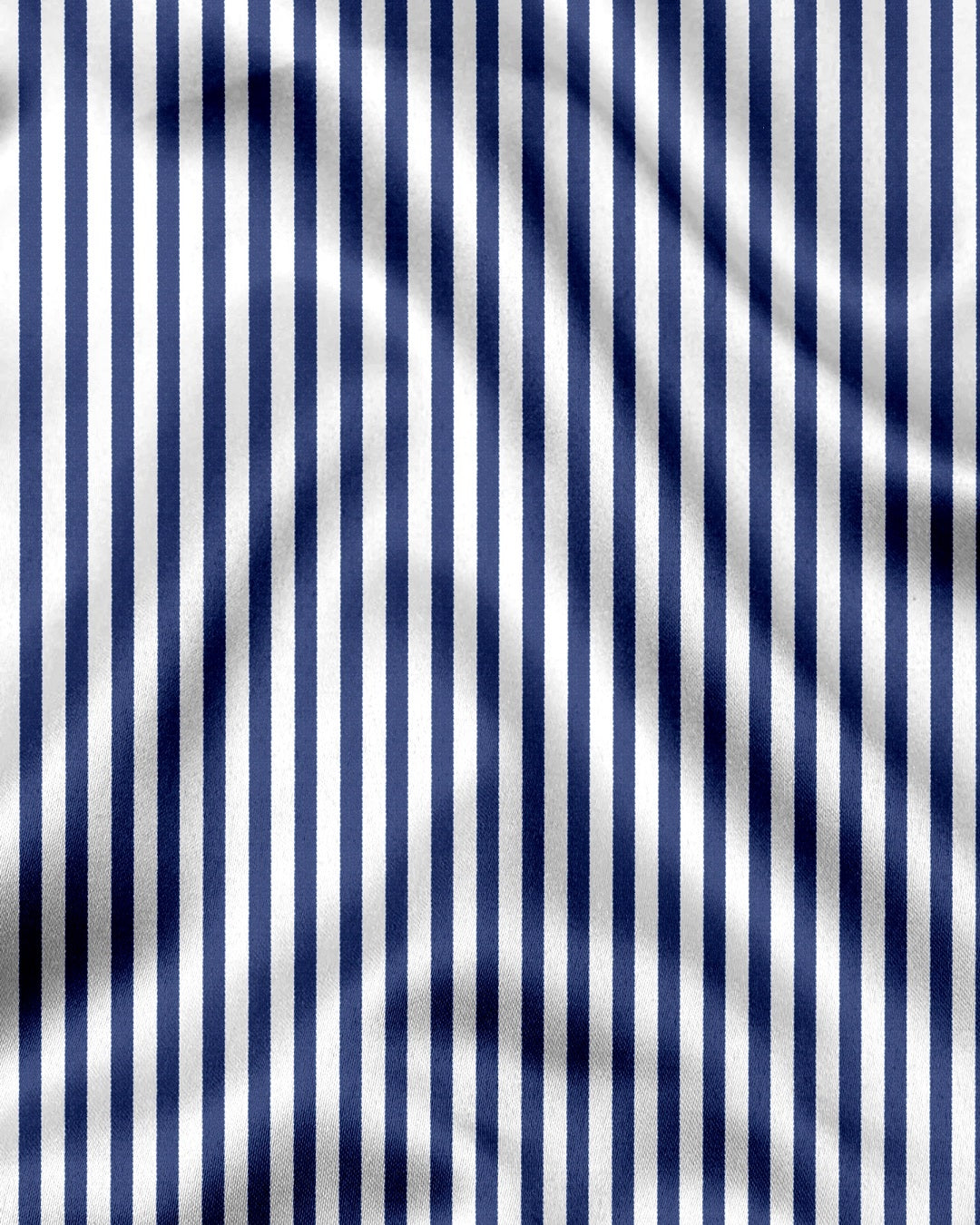White and Victoria Blue Candy Stripes Cotton Shirt