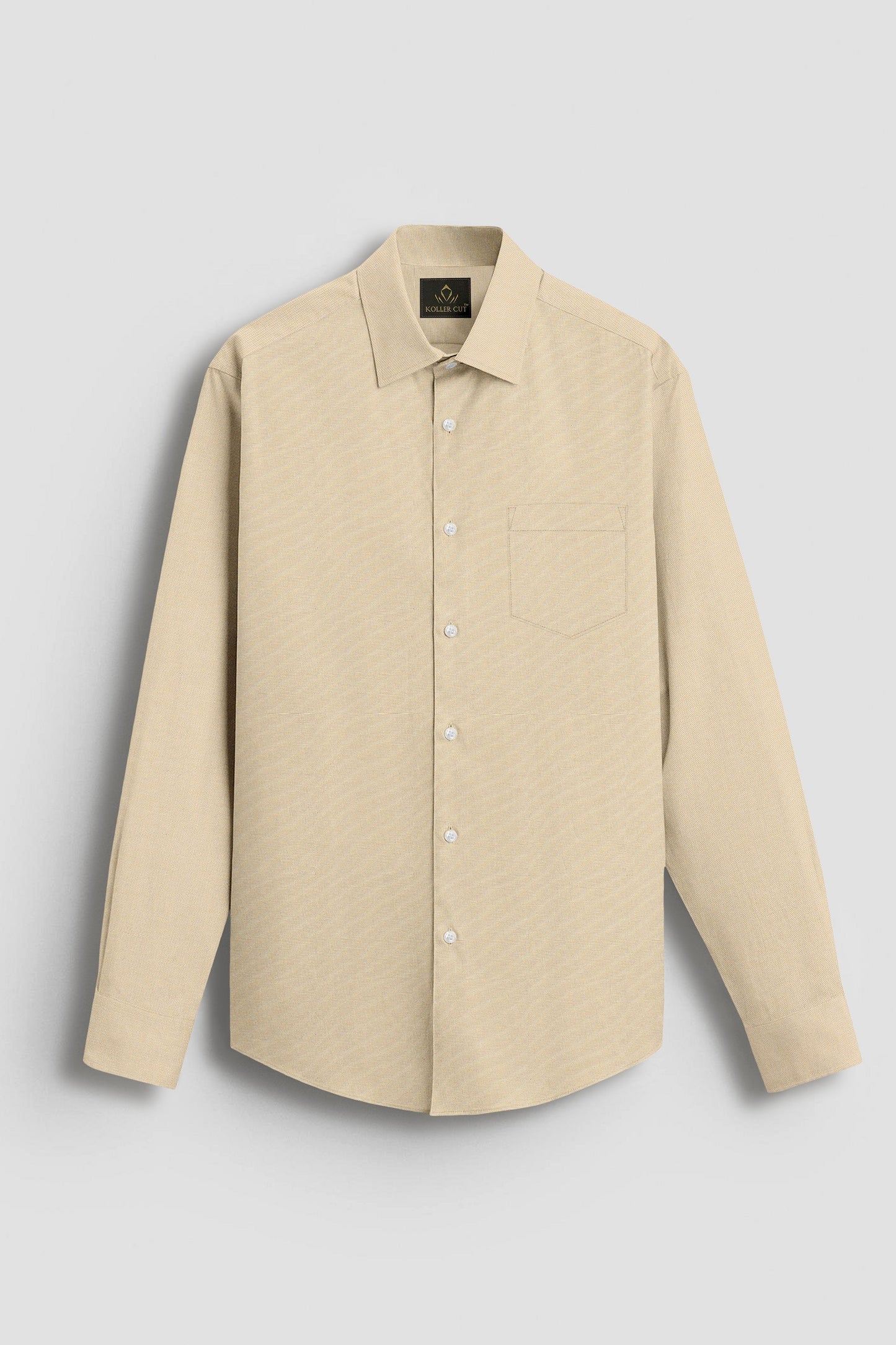 Beige Giza Cotton Shirt