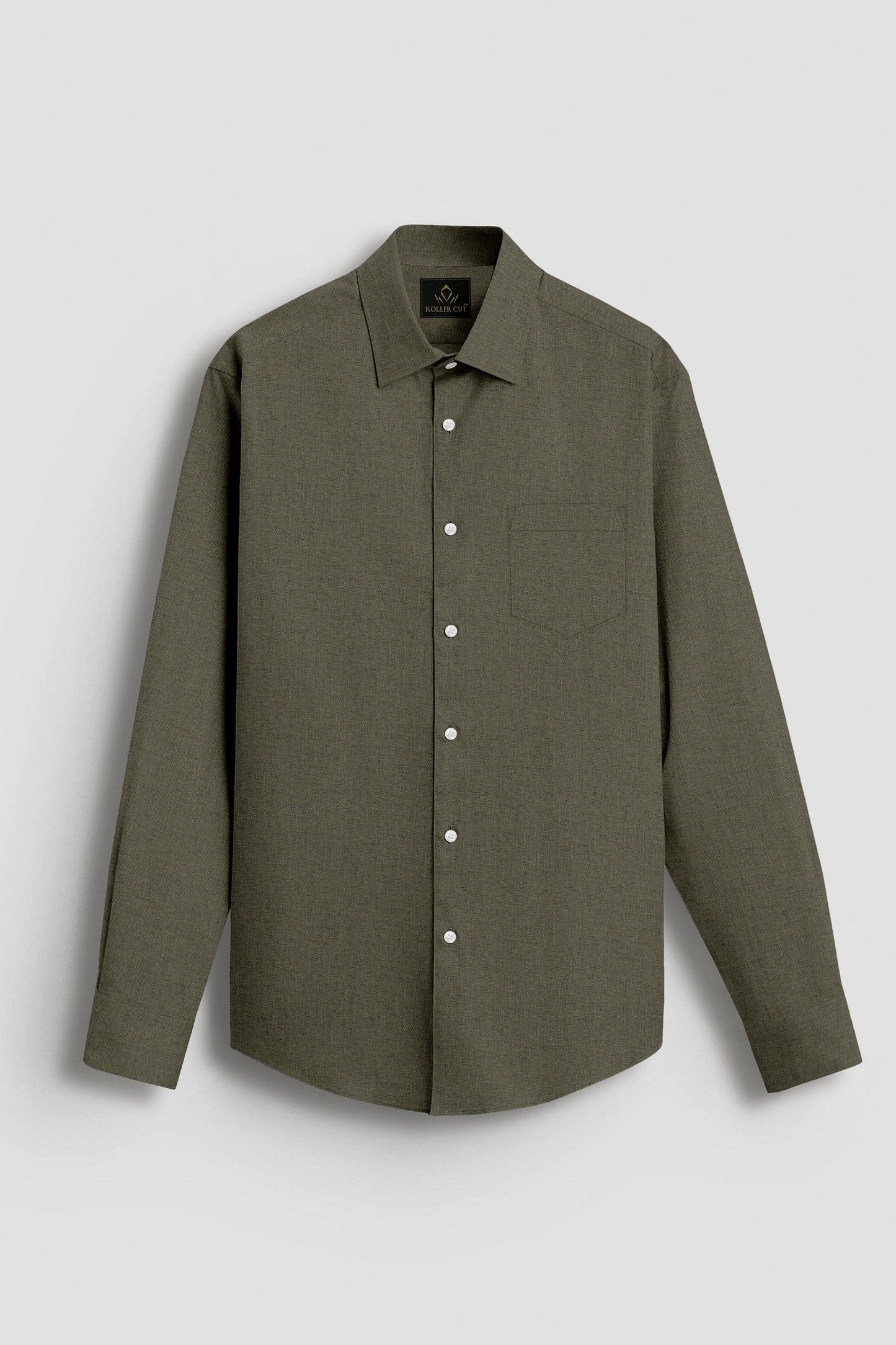 Moss Green Cotton Linen Shirt-Buy Plus size Shirts in India