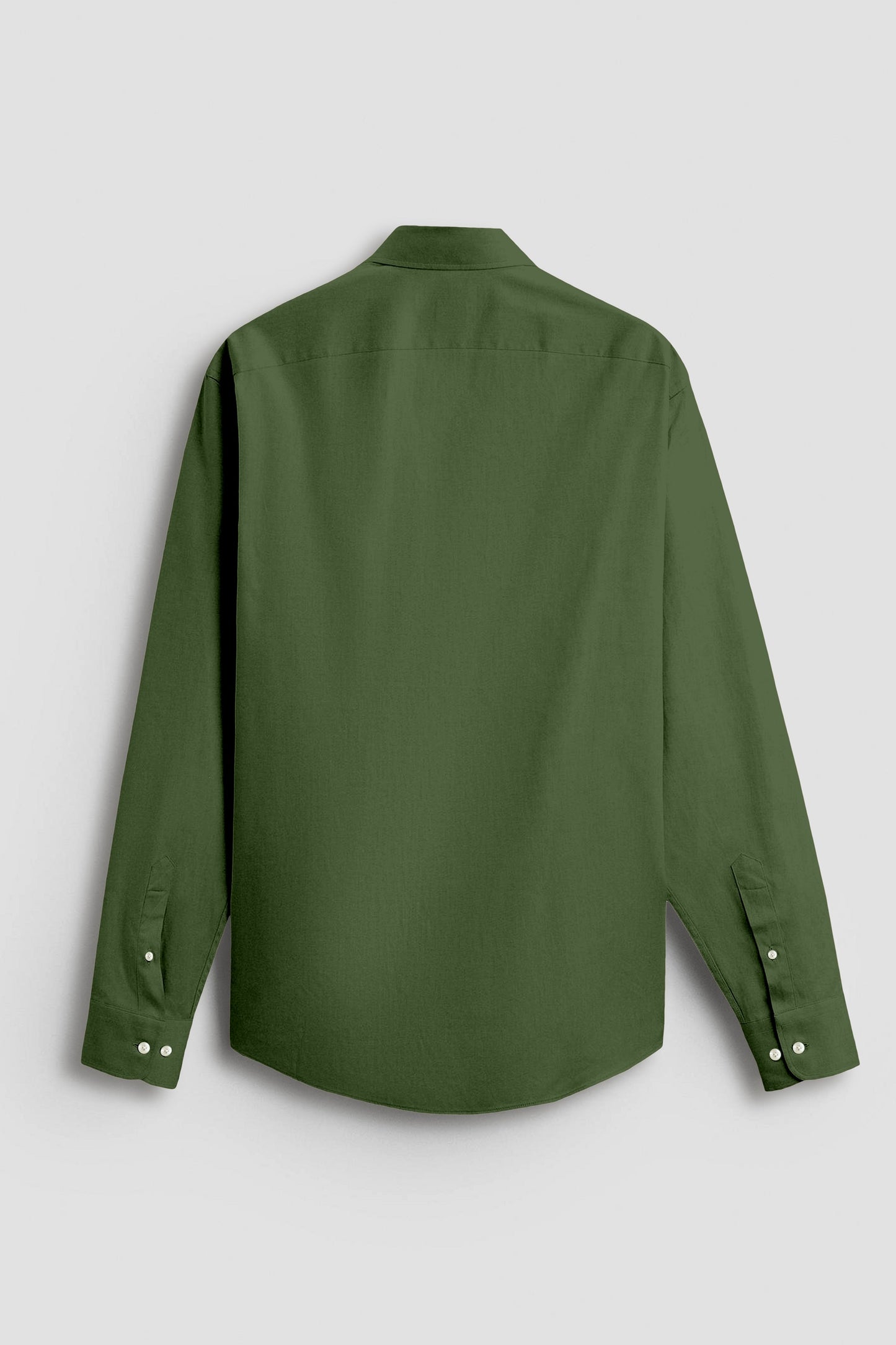Basil Green Men's Giza Cotton Shirt