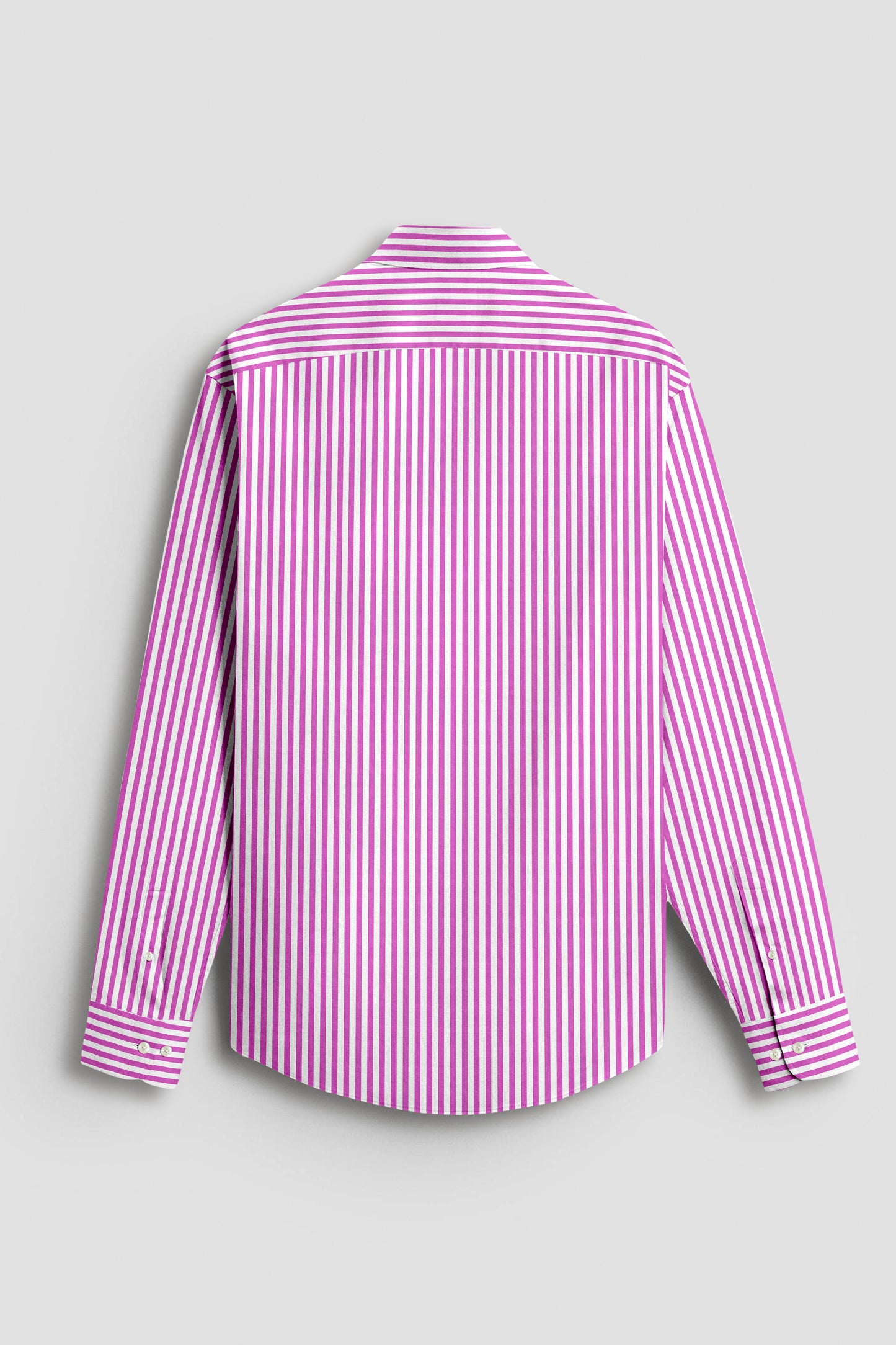 White and Tillandsia Purple Candy Stripes Cotton Shirt