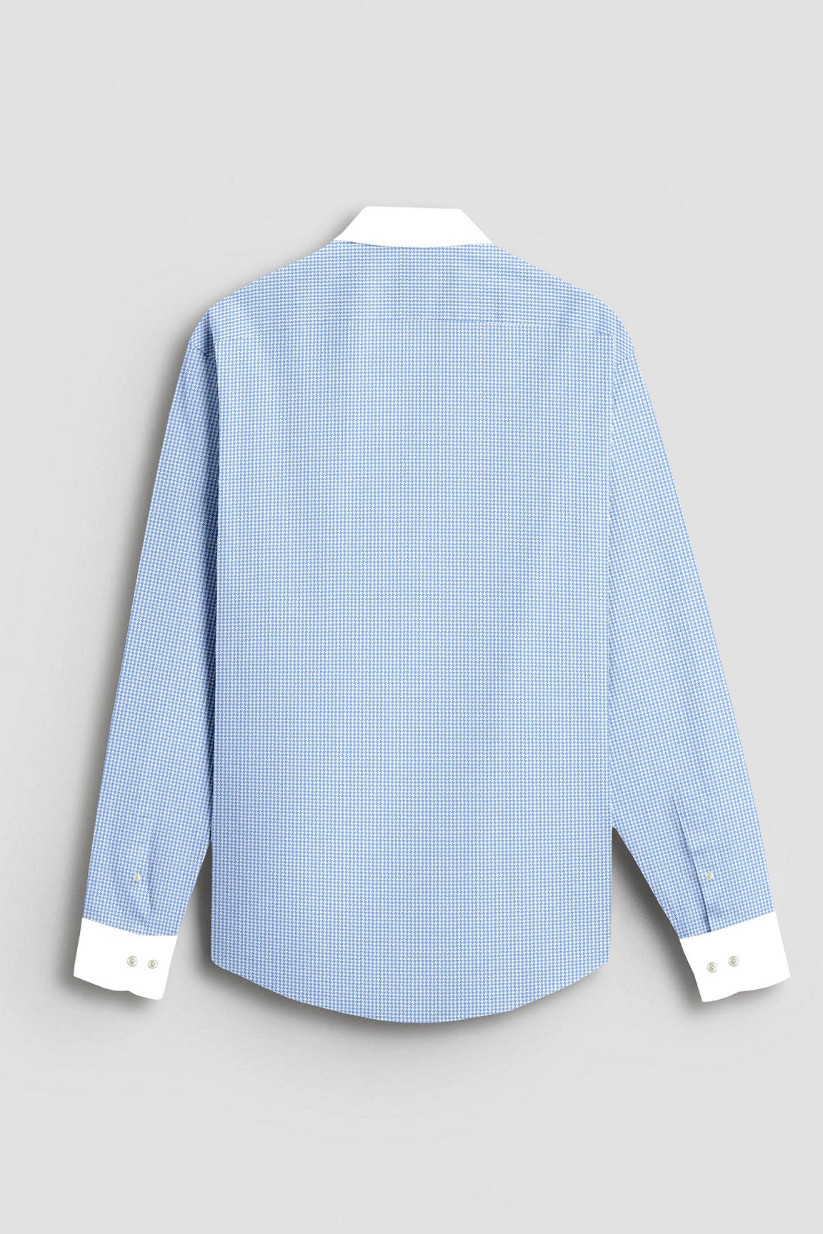 Carolina Blue and Ninja Shuriken Printed Designer Cotton Shirt