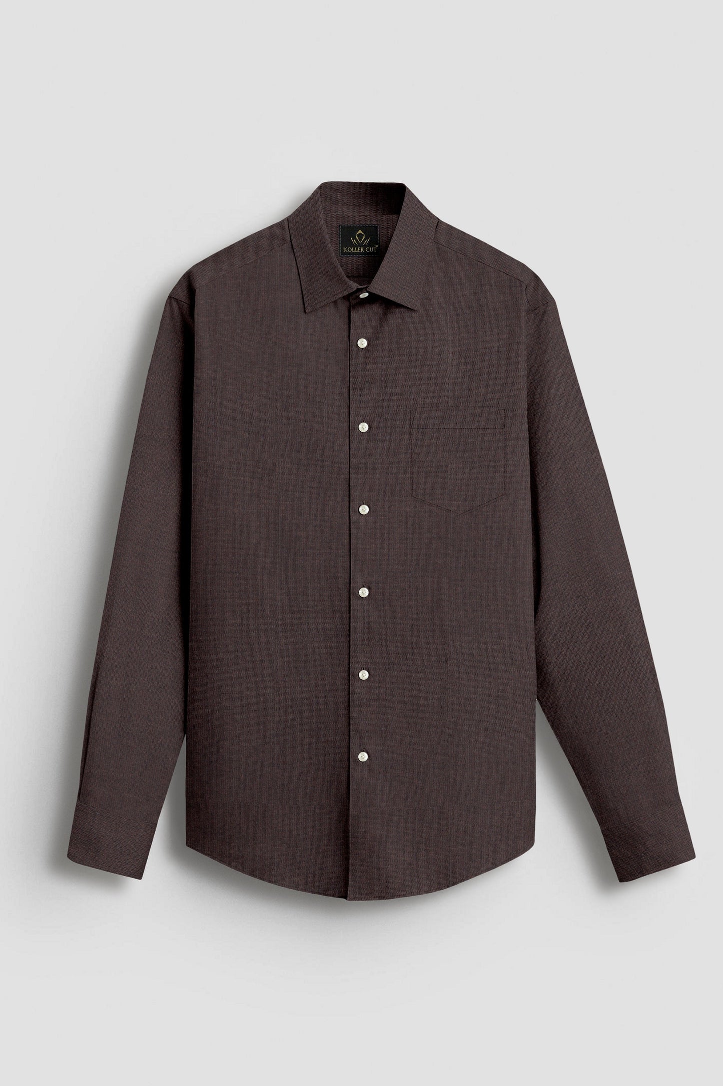 Coffee Brown Men's Luxurious Linen Shirt