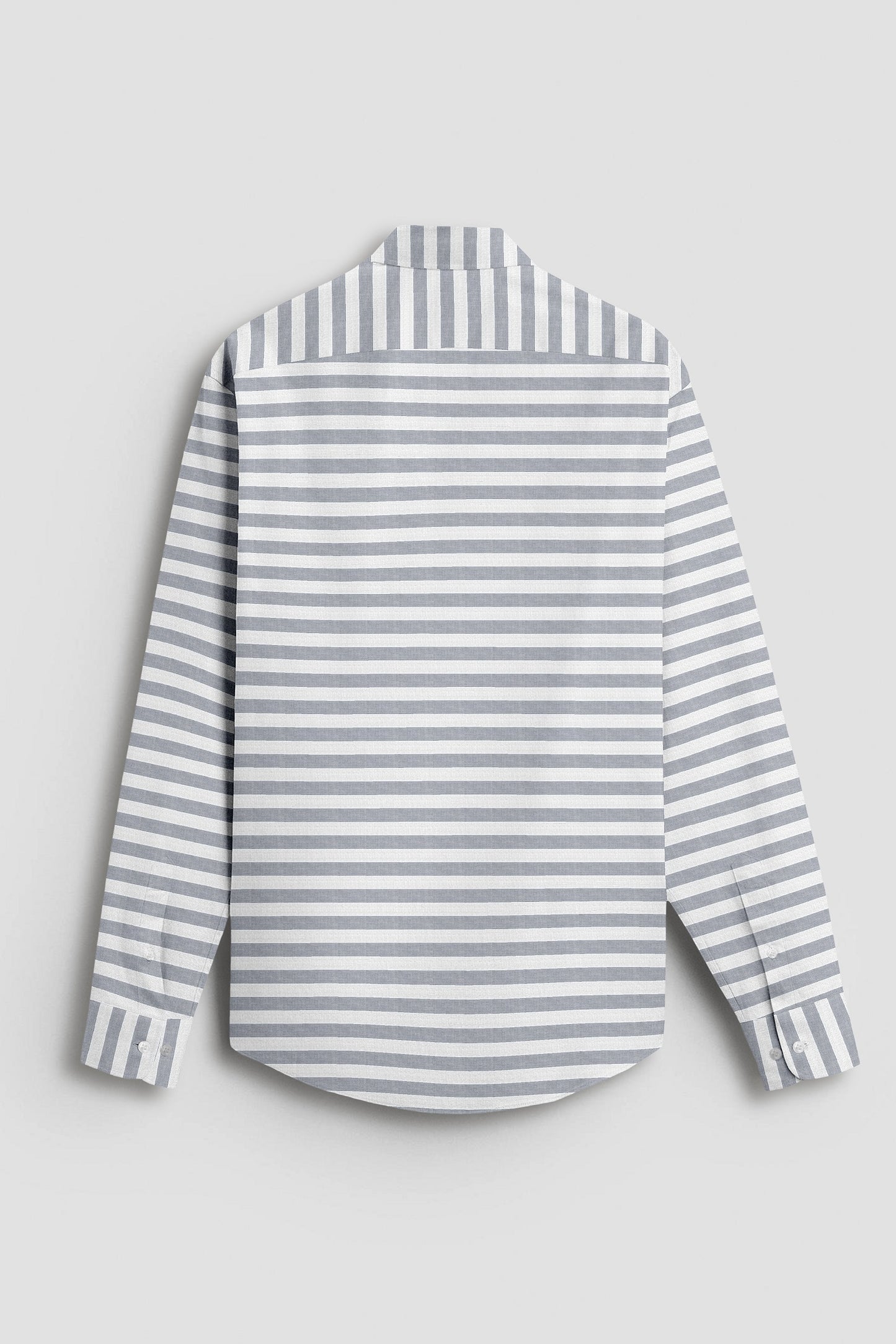 White and Denim Blue Stripes Egyptian Giza Cotton Shirt - Buy Custom Shirts Online in Delhi