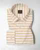 White and Quartz Peach Stripes Egyptian Giza Cotton Shirt - Custom Shirts in Delhi