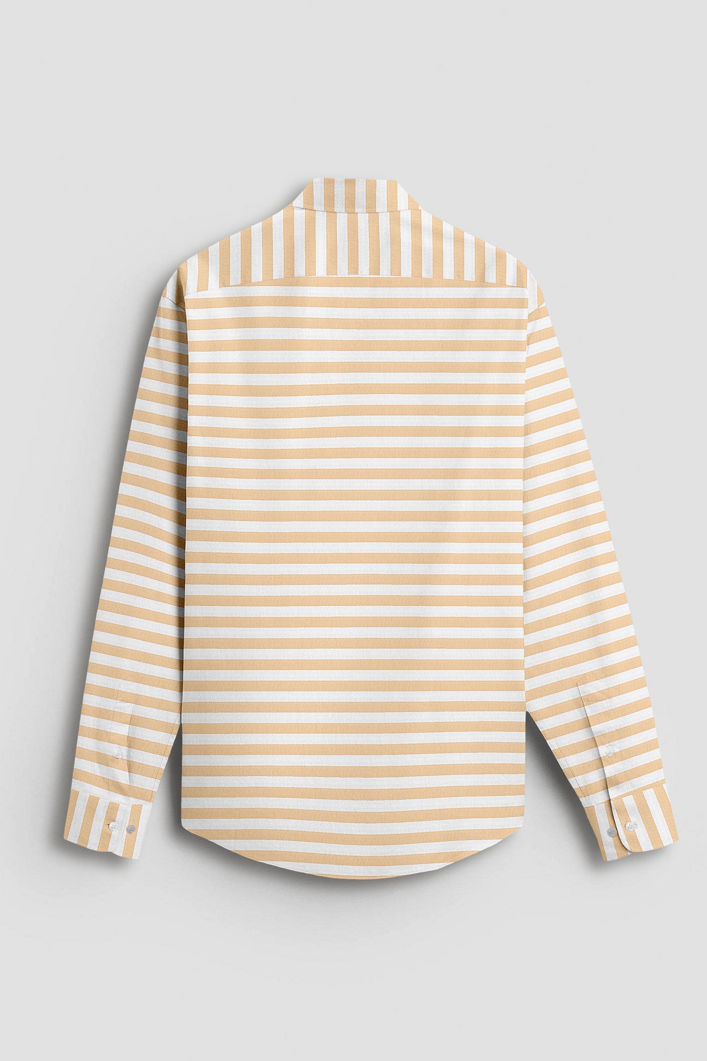 White and Quartz Peach Stripes Egyptian Giza Cotton Shirt - Custom Shirts in Delhi