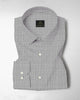 Coal Black and Frost White Checks Cotton Shirt