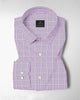 Lavender and Frost White Checks Cotton Shirt