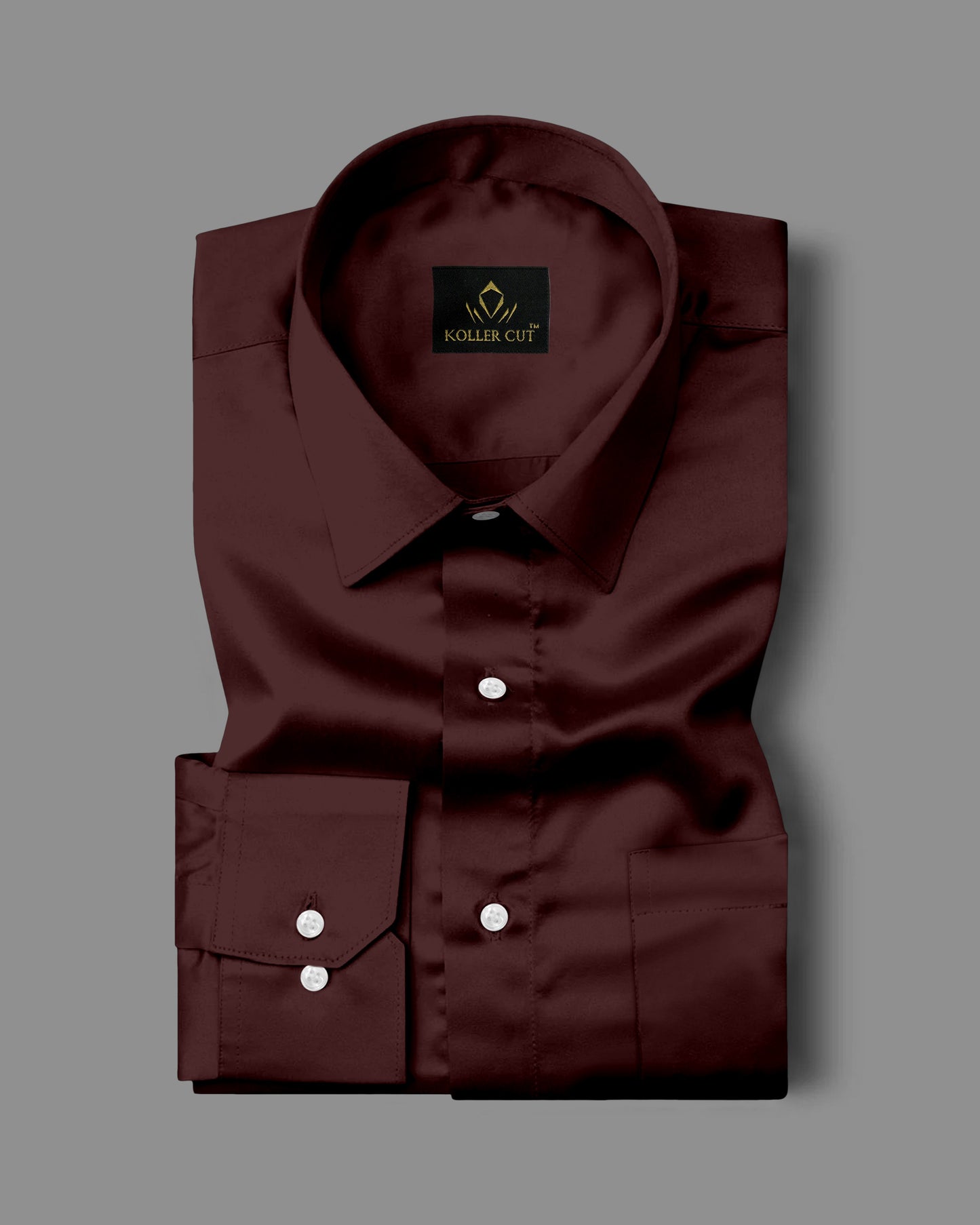 Merlot Red Giza Cotton Shirt - Cotton Plus Size Shirts for Men in Delhi