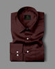 Merlot Red Giza Cotton Shirt - Cotton Plus Size Shirts for Men in Delhi