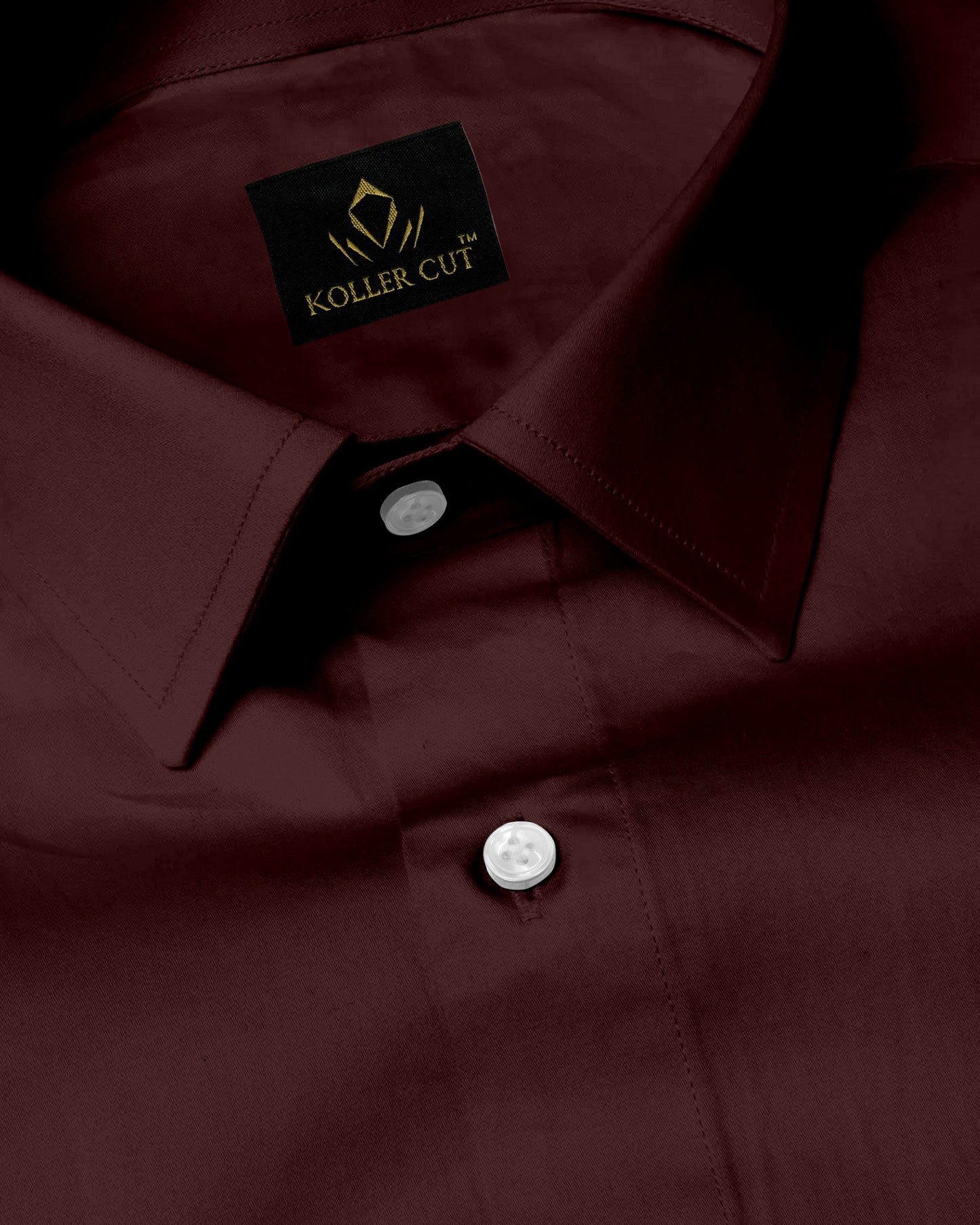 Merlot Red Giza Cotton Shirt - Cotton Plus Size Shirts for Men in Delhi