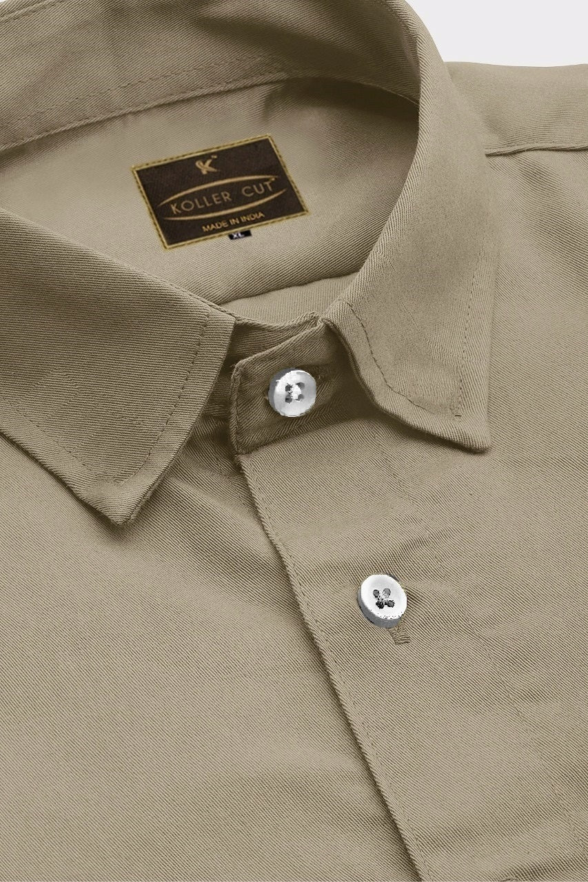 Brandon Beige Giza Cotton Shirt