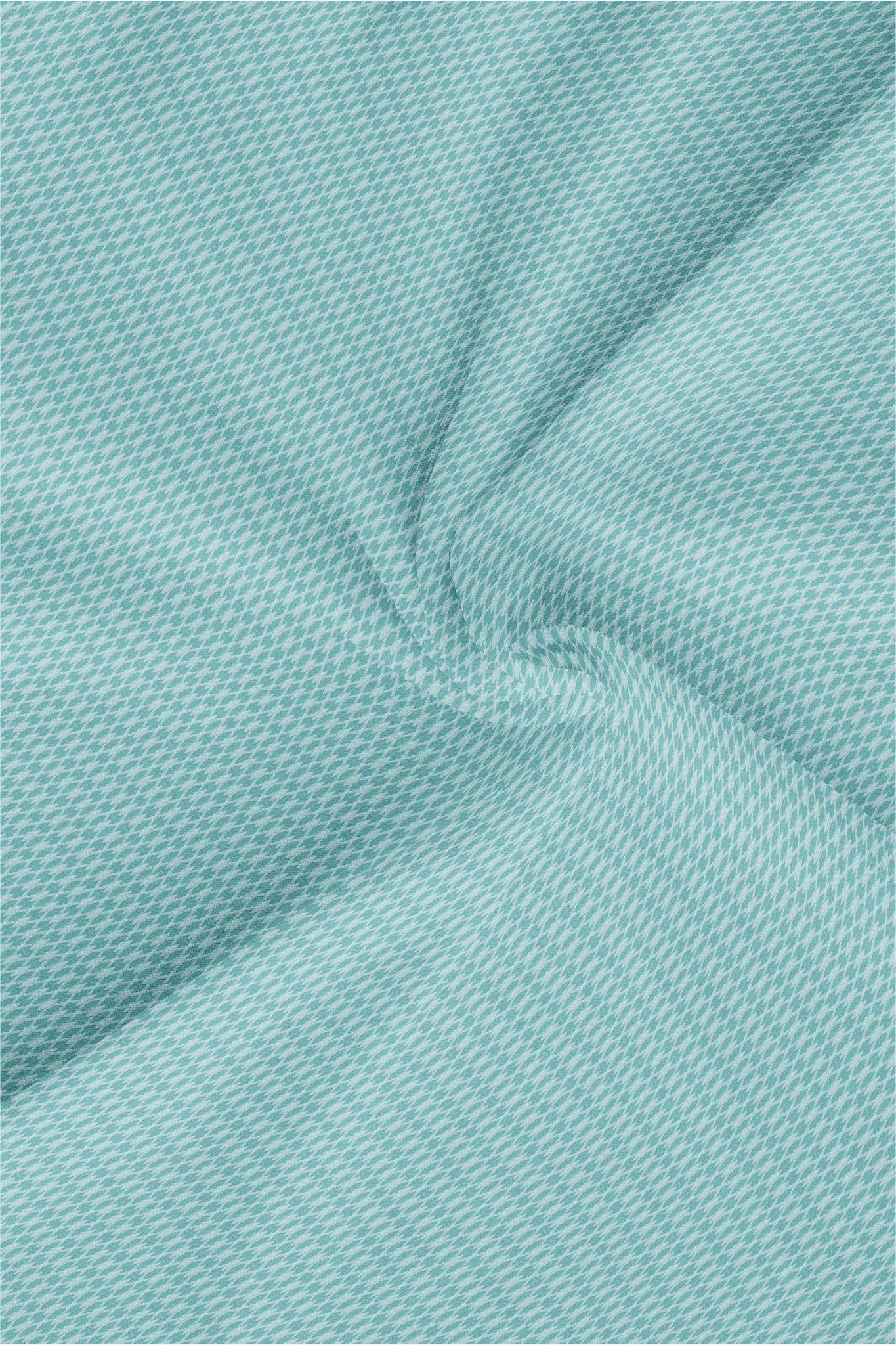 Turquoise Blue and White Diamond Dobby Checks Cotton Shirt