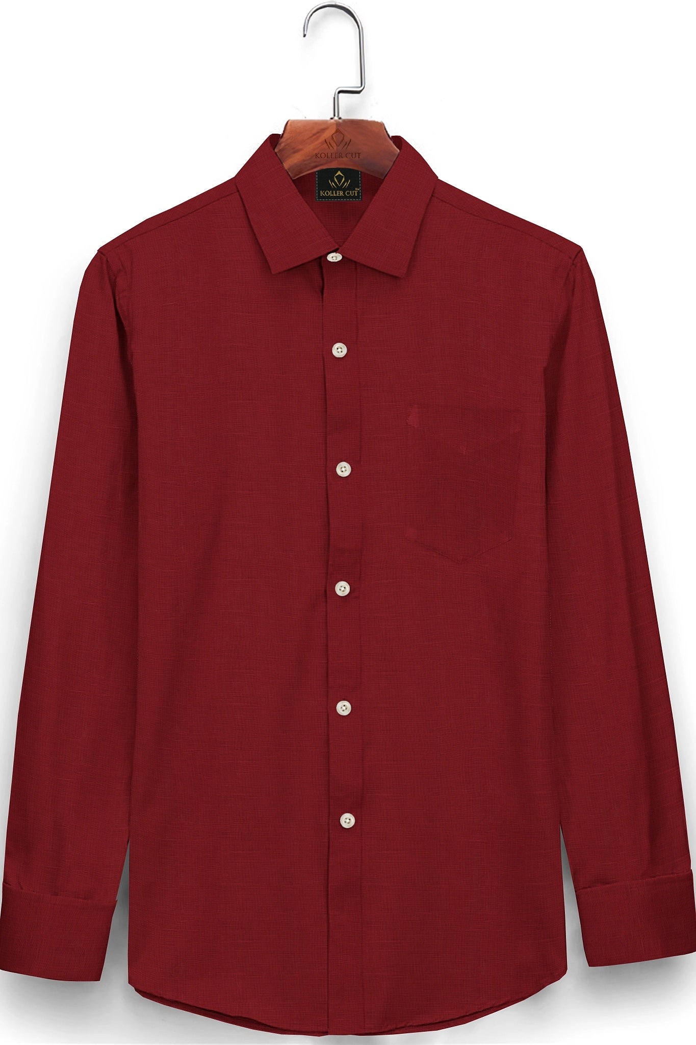 Red Cotton Linen Shirt