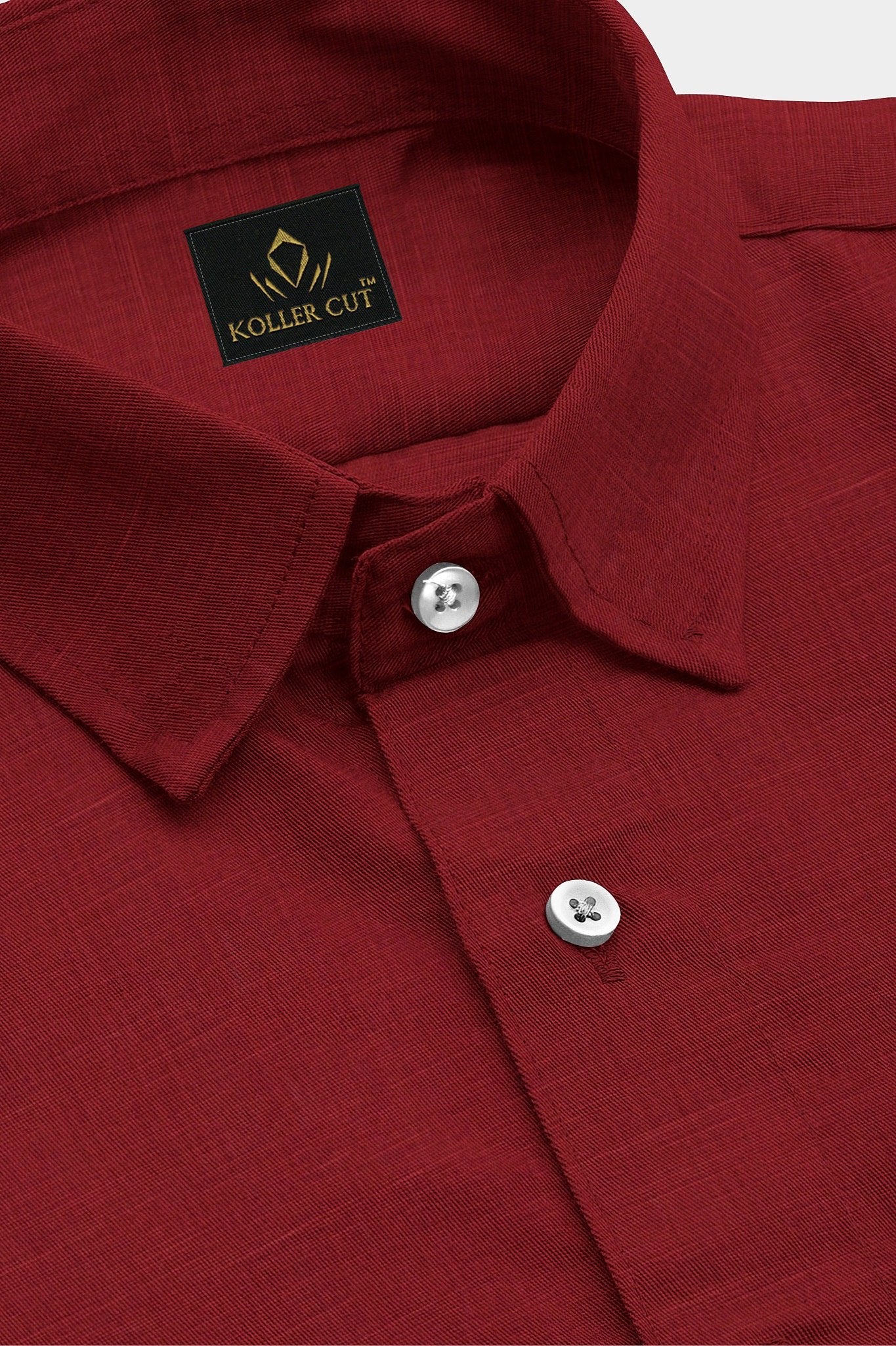 Red Cotton Linen Shirt