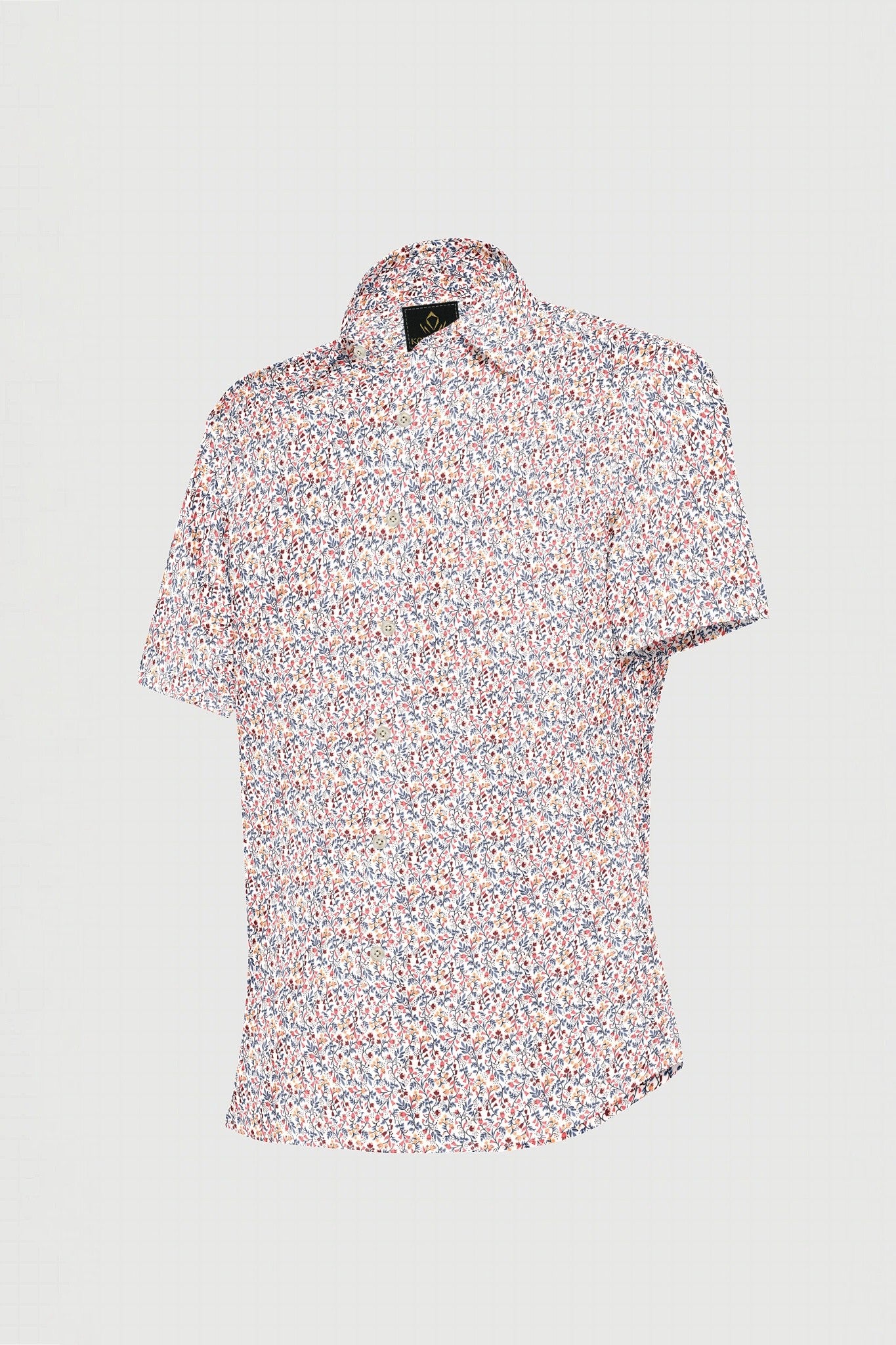 Snow White Multicolored Floral Printed Cotton Shirt