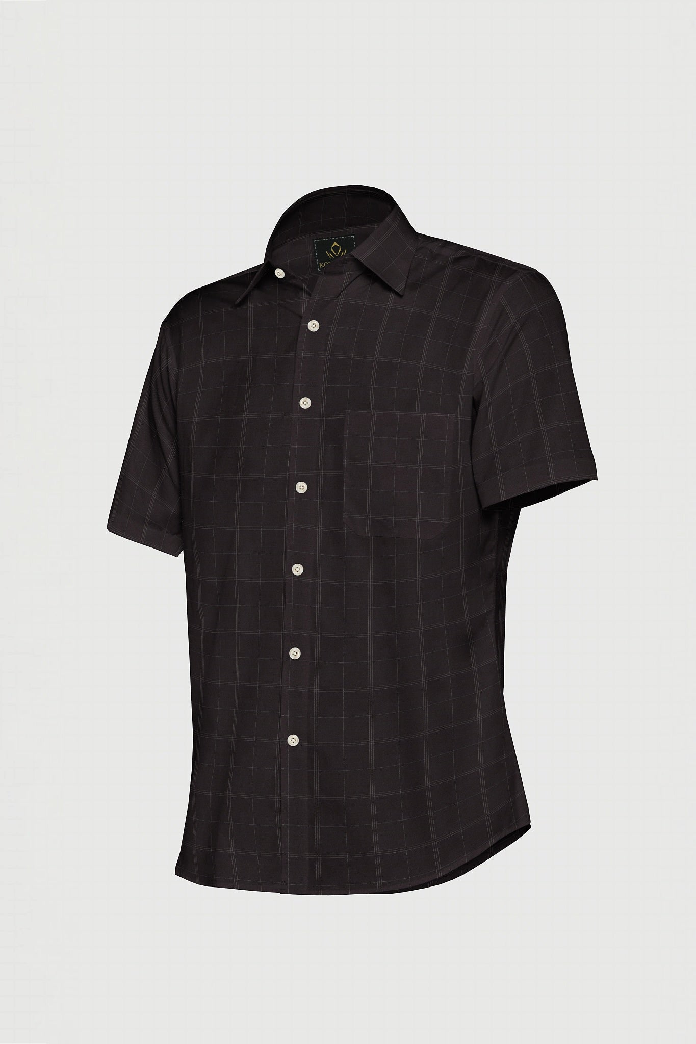 Demitasse Brown and White Checks Premium Giza Cotton Shirt