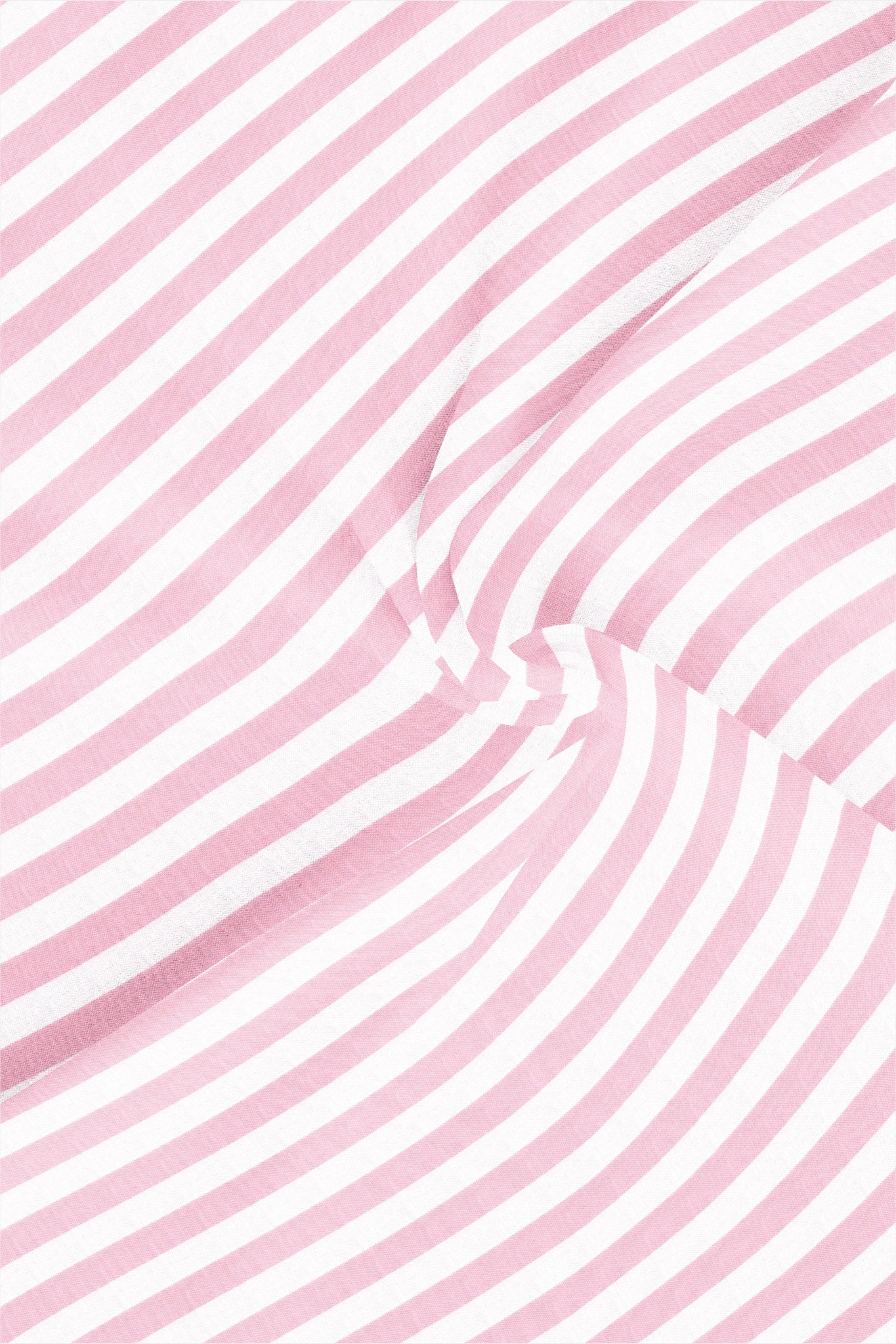 White with Orchid Pink Oxford Stripes Cotton Shirt