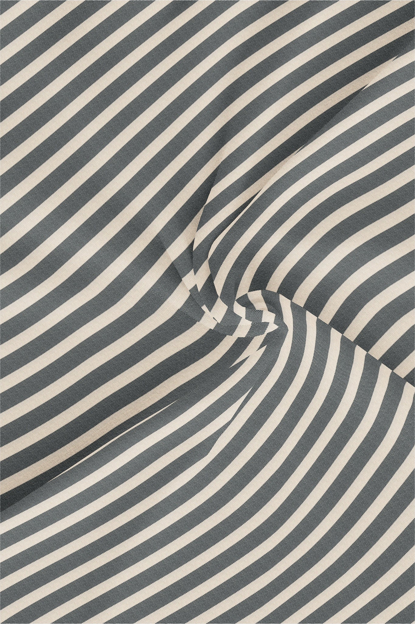 Beige and Jade Black Oxford Stripes Cotton Shirt