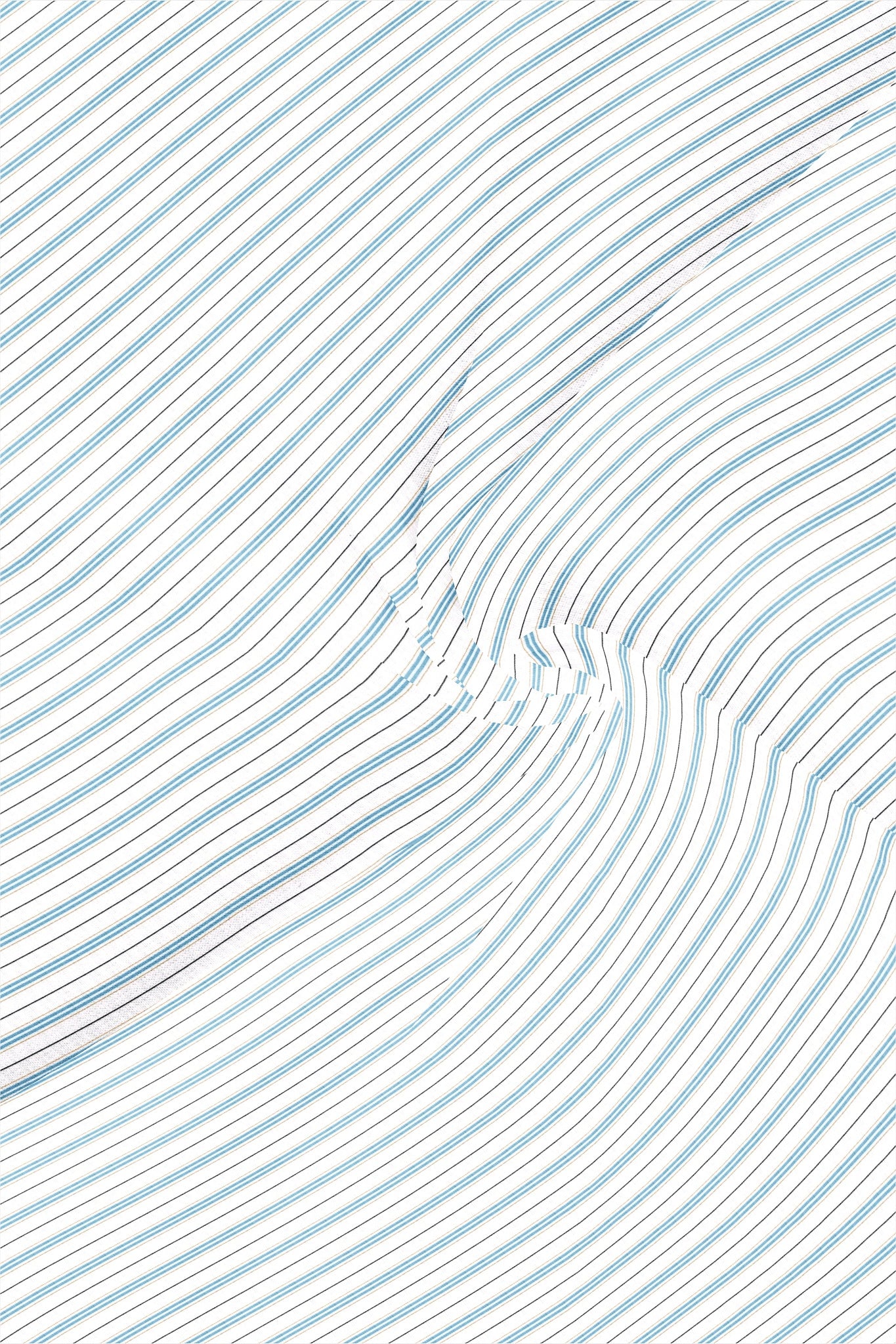 White with Turquoise Blue and Black Stripes Premium Cotton Shirts