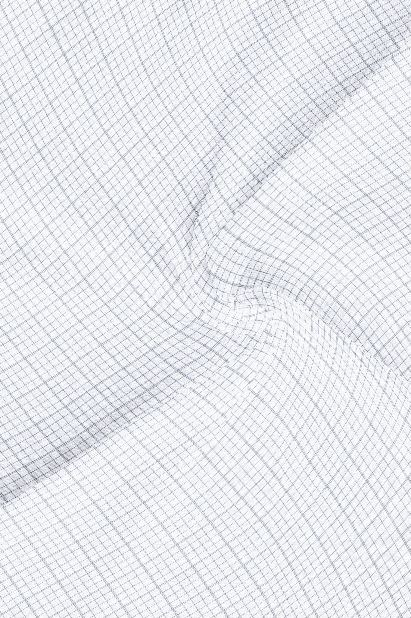 White and Graphite Gray Checks Cotton Linen Shirt